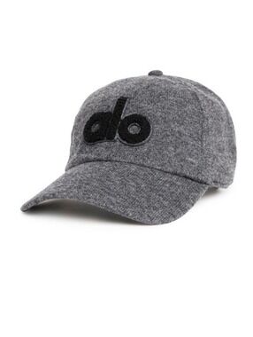 NEW Alo Yoga Strut Hat Cap Rare Unisex Wool Chenille Varsity Gray Grey Black